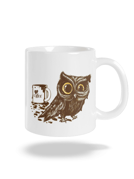 Koffeinfüggő bagoly hagyományos bögre White