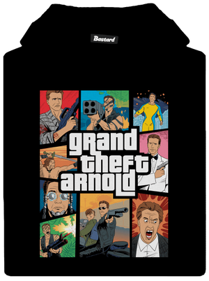 Grand Theft Arnold gyerek kenguruzsebes pulóver Black