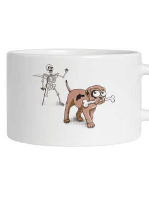 Csontváz macaron bögre White