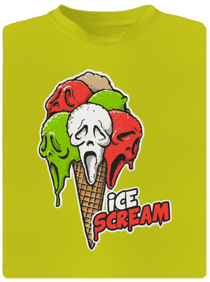 Ice Scream gyerek sport póló Neon Yellow