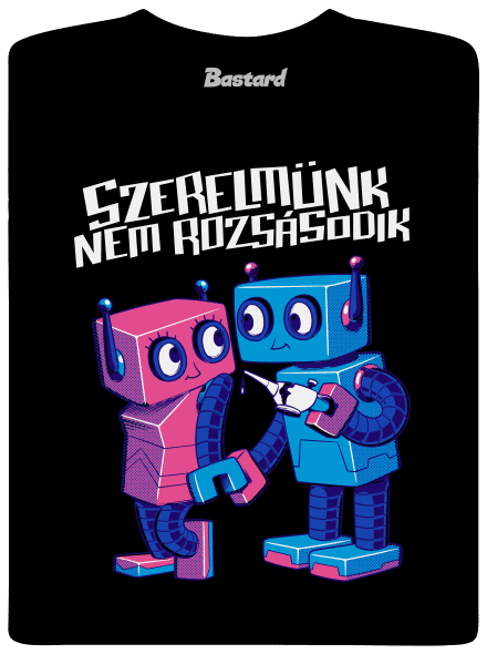 Robotok férfi hosszú ujjú póló Black