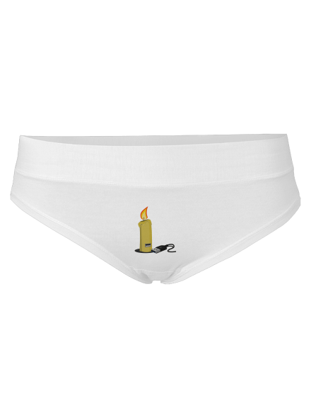 USB gyertya női bugyik White