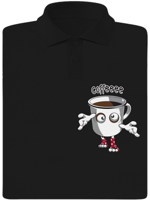 Zombie coffee férfi pólóingek Black