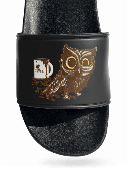 Koffeinfüggő bagoly papucs Black