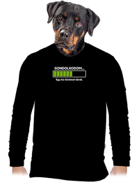 férfi hosszú ujjú póló