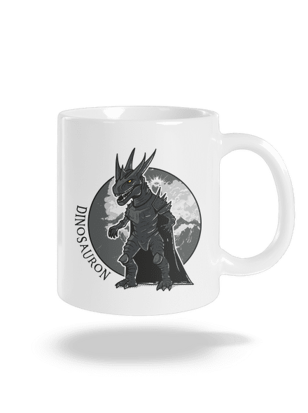 Dinosauron hagyományos bögre White
