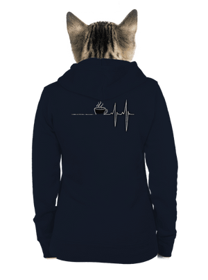 Coffee help cipzáras női pulóver Navy Mal