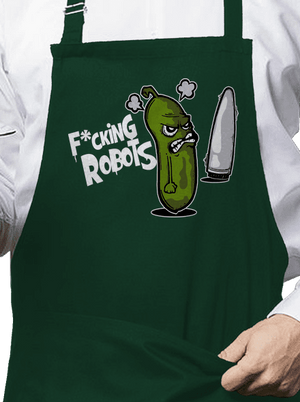 Fucking Robots kötény Bottle Green