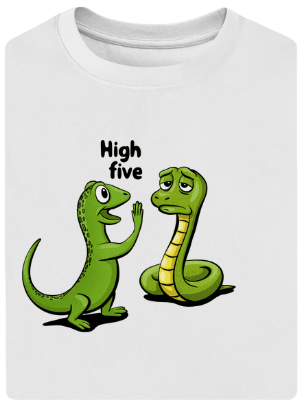High Five unisex túlméretezett póló White