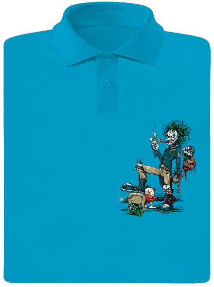 Evil clown férfi pólóingek Blue Atol