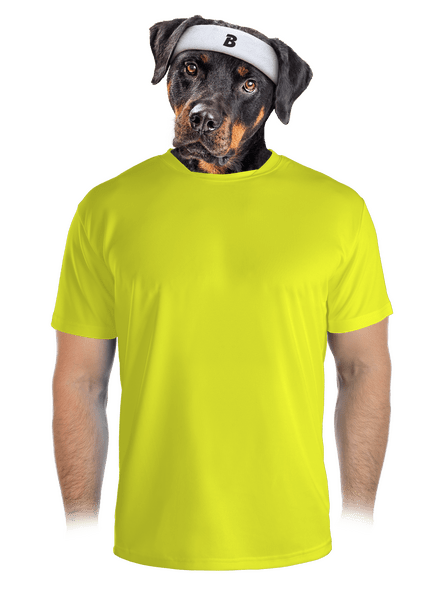 Nyomtatás nélkül férfi sportpóló Neon Yellow
