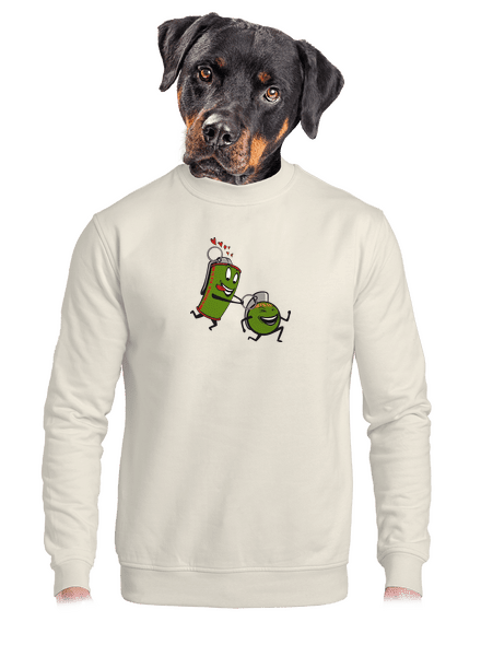 Boom of love unisex crewneck Off White