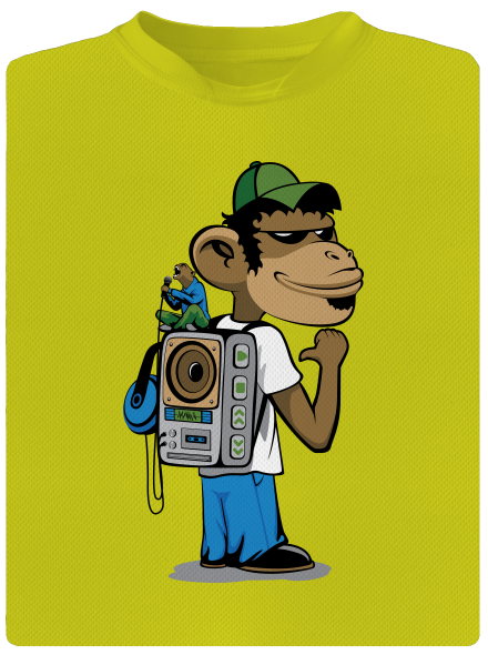 Boombox backpack férfi sportpóló Neon Yellow