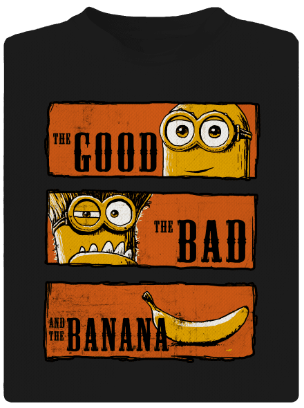 A Jó, a Rossz és a Banán gyerek sport póló Black