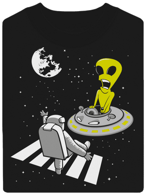 UFO crosswalk unisex crewneck Black
