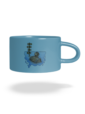 Kitaszított macaron bögre Blue Macaron