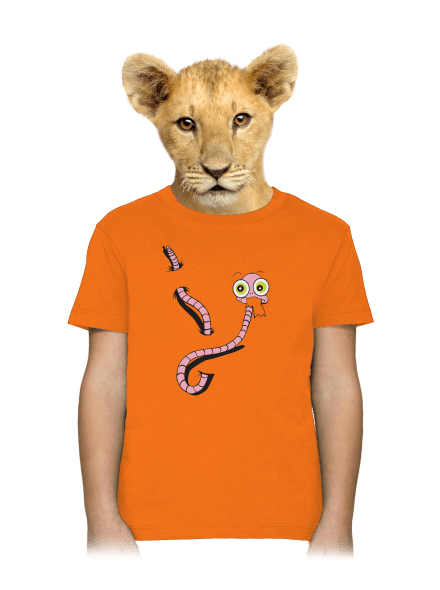 Féreg gyerek póló Orange