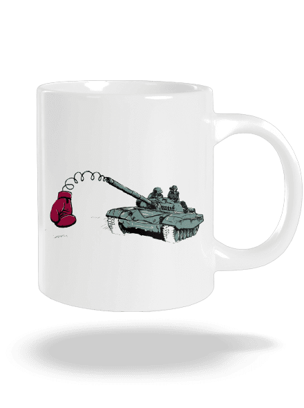 Tank nagy bögre White