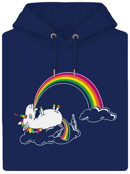 A szivárvány titka unisex prémium pulóver Navy