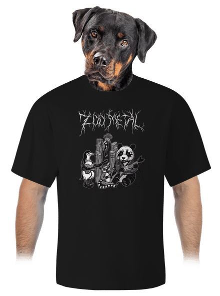 ZOO metal unisex túlméretezett póló Black