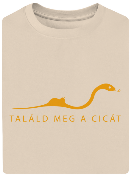 Találd meg a cicát unisex túlméretezett póló Almond