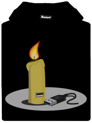 USB gyertya gyerek kenguruzsebes pulóver Black