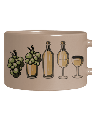 A fehérbor evolúciója macaron bögre Brown Macaron