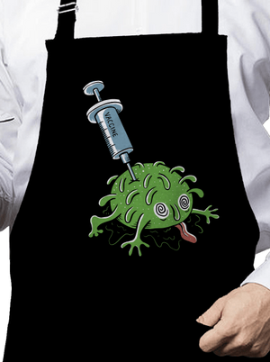 Elakadt covid kötény Black