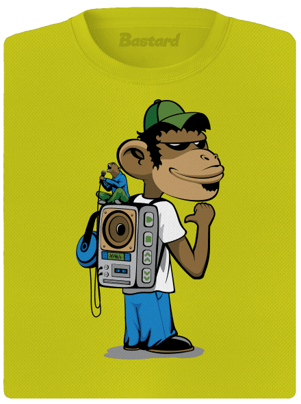 Boombox backpack női sportpóló Neon Yellow
