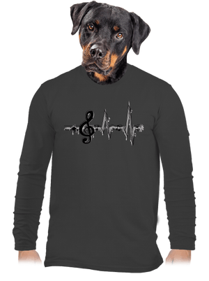 A zene az életem férfi hosszú ujjú póló Dark Grey