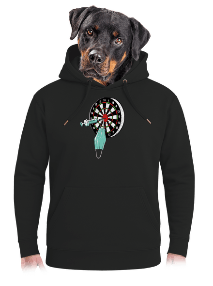 Közbelépés unisex prémium pulóver Dark Black