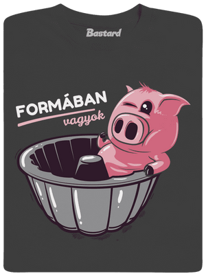 Formában férfi hosszú ujjú póló Dark Grey