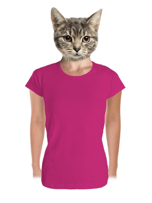 Nyomtatás nélkül prémium női póló Magenta