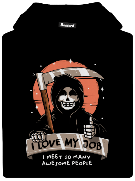 I love my job gyerek kenguruzsebes pulóver Black