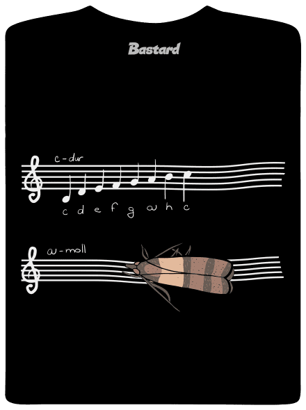 A - moll férfi póló Black