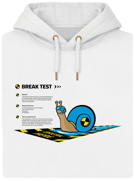 Snail test unisex prémium pulóver Snowwhite