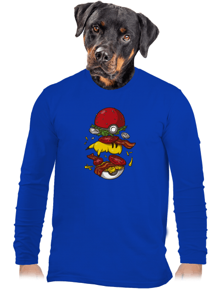Pokémon burger férfi hosszú ujjú póló Royal Blue