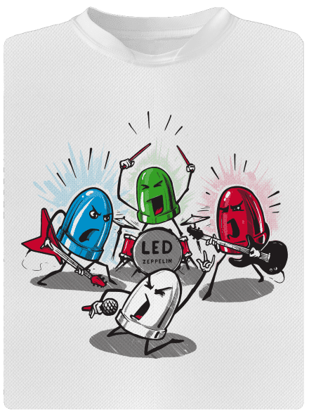 Led Zeppelin férfi sportpóló White