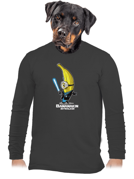 Bananakin Skywalker férfi hosszú ujjú póló Dark Grey
