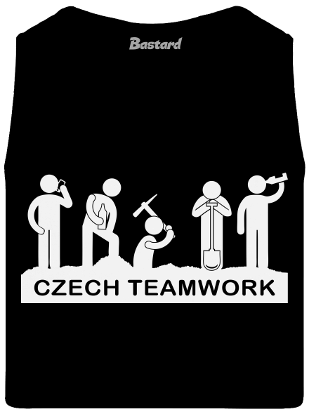 Czech Teamwork férfi trikó Black