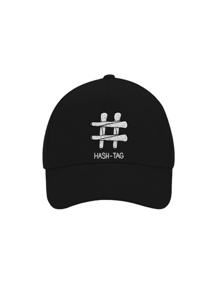 Hash tag baseballsapka Black