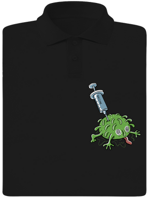 Elakadt covid férfi pólóingek Black