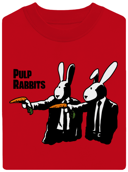 Pulp Rabbits unisex crewneck Red