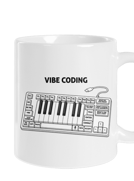 Vibe coding hagyományos bögre White