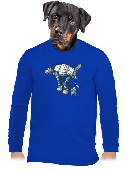 AT-AT férfi hosszú ujjú póló Royal Blue