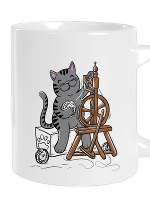 Dorombol a macska nagy bögre White