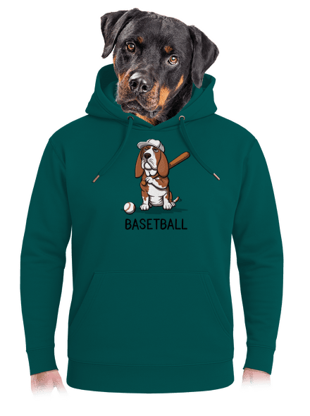 Basetball unisex prémium pulóver Emerald Green