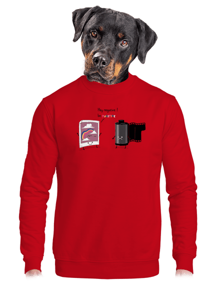 Légy pozitív unisex crewneck Red