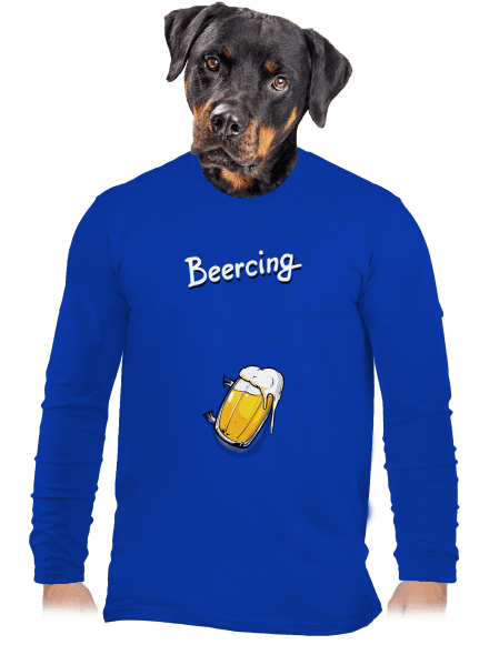 Beercing férfi hosszú ujjú póló Royal Blue