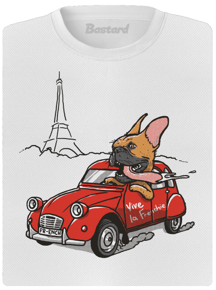 Francia buldog női sportpóló White